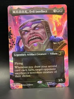 M.O.D.O.K., Evil Intellect (Borderless Foil) 509 Commander: Marvel Super MTG NM - Image 1
