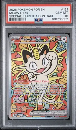 Meowth Ex 121/088 EN PSA 10 - Perfect Order - Pokemon TCG - Image 3