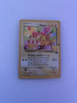 Birthday Pikachu 24 Celebrations Holo Black Star Promo Pokemon Card - Image 1