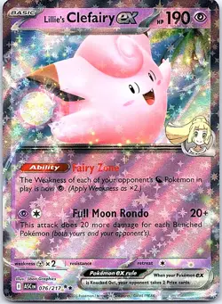 Lillie's Clefairy ex Holo Double Rare ME: Ascended Heroes 076/217 NM - Image 1