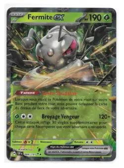 Carte Pokemon Fermite EX SSP 004/191 NEUVE FR ** EV08 Etincelles Deferlantes - Image 2