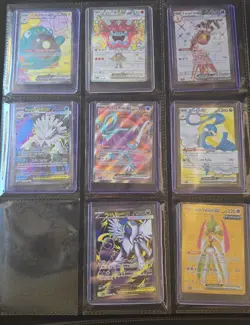 Pokemon Ultra Rare EX Card Bundle 8 Cards Iron Valiant HR Ogerpon Iono UR Lot - Image 1