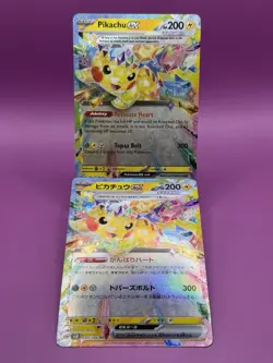 Pikachu ex English + Japanese Tera Lot 2 Card Bundle Pokemon - Image 1