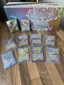 Pokemon Eeveelution EX Full Art Card Bundle Umbreon Espeon Jolteon Eevee GX Lot - Image 1