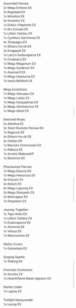 Pokemon TCG - 82x EX Double Rare Pokemon Cards Bundle Job Lot - Photo Card List - Image 5