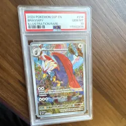 Pokemon Braviary Illustration Rare Holo Sv08 Surging Sparks #214/191 PSA 10 - Image 1