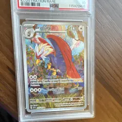Pokemon Braviary Illustration Rare Holo Sv08 Surging Sparks #214/191 PSA 10 - Image 2