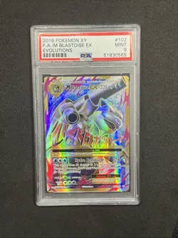 2016 Pokemon XY M Blastoise EX Evolutions 102/108 PSA 9 - Image 1