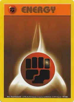 Pokemon TCG Card - Fighting Energy 97/102 | Base Set Unlimited | LP! - Image 1