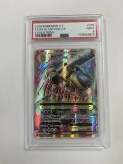 Pokemon M Blastoise EX 102/108 XY Evolutions - PSA 9 MINT - Image 1