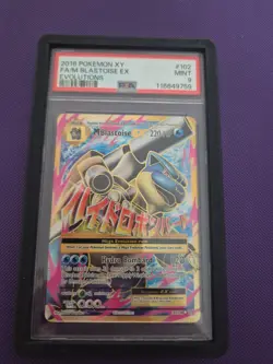 Pokemon TCG XY Evolutions M Blastoise EX Full Art Card 102/108 PSA 9 Mint - Image 1