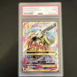 Pokemon M Blastoise EX 102/108 XY Evolutions Full Art Ultra Rare PSA 9 Holo 2016 - Image 1
