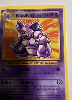 Nidoking 45/108 Evolutions Non Holo Exclusive Rare Pokemon Card - Image 4