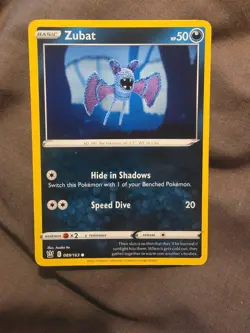 Zubat 089/163 NM / M - Asako Ito Crocheted Art - Battle Styles Pokemon Card - Image 1