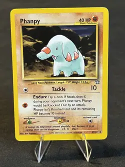 Phanpy 43/111 Neo Genesis Unlimited Pokemon TCG Card 2000 WOTC vintage MP - Image 1
