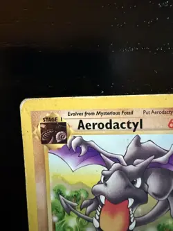 Aerodactyl 16/62 Fossil 1999 Pokemon Card Non-Holo Rare Unlimited Damaged - Image 2