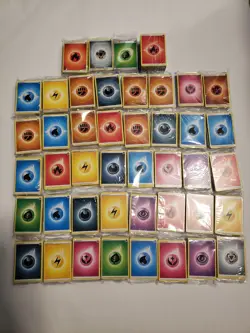 Pokemon Card BULK Lot ALL BASIC ENERGY from ETBs 44 SEALED PACKS - Image 1