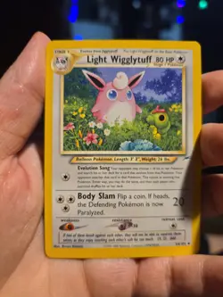 Pokemon TCG Light Wigglytuff Neo Destiny Card 54/105 Regular NEAR MINT - Image 1