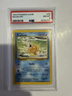 Pokemon TCG Magikarp Base Set 35/102 Regular 1999-2000 PSA 8 Card - Image 1