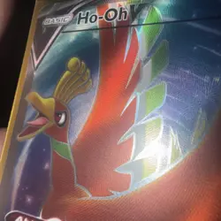 Pokemon TCG Ho-Oh V Full Art Holo Ultra Rare Card 187/195 Silver Tempest NM - Image 2