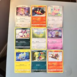Kitten/Cat Pokemon Meowth, Litten, Espurr, etc TCG Lot 9 ENG Regular Cute Cards - Image 1