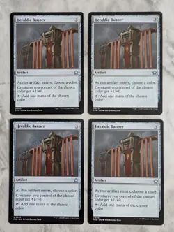 Heraldic Banner (PLAYSET) MTG FDN Foundations Artifact Mana Rock Anthem EDH | NM - Image 1