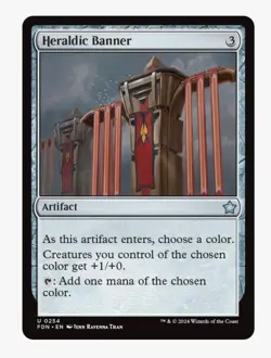 Heraldic Banner (PLAYSET) MTG FDN Foundations Artifact Mana Rock Anthem EDH | NM - Image 2