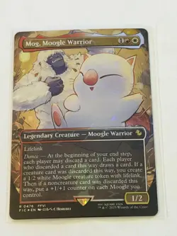 Mog, Moogle Warrior Borderless Final Fantasy Chocobo Track Foil 476 - Image 1