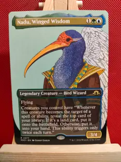 Nadu, Winged Wisdom (Borderless) - Modern Horizons 3 - NM - Rare - MTG - Image 1