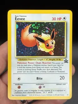 Pokemon TCG Eevee 11/53 Black Star Promo WOTC Holo LP+ - Image 1