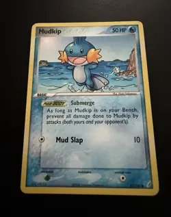Mudkip 58/100 Pokemon Card Crystal Guardians English Regular Common - Image 1