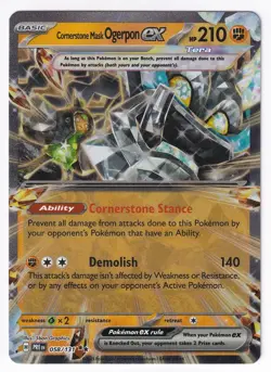 Pokemon TCG Cornerstone Mask Ogerpon ex 058/131 Holo Prismatic Evolutions NM - Image 1