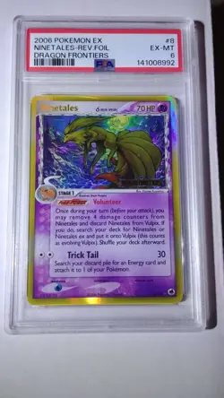 Pokemon / Ninetales / Dragon Frontiers / Reverse Holo Stamped / PSA 6 / 8-101 - Image 1