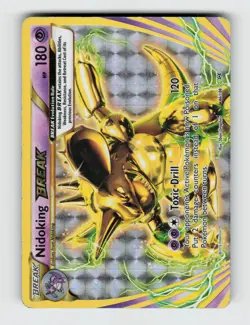 Nidoking BREAK 46/108 Holo BREAK Rare Evolutions Pokemon 2016 Moderately Played - Image 1