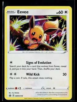 Eevee SWSH118 Holo Promo Sword & Shield Promo Pokemon Holo Near Mint - Image 1