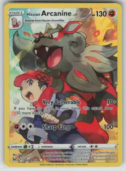 Pokemon Hisuian Arcanine Ultra Rare SWSH11: Lost Origin Trainer Gallery TG08/TG - Image 1