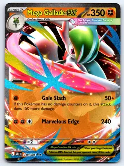 Mega Gallade ex 048/086 Double Rare ME04 Chaos Rising Pokemon Holo NM - Image 1