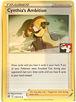 Cynthia's Ambition Play! Pokemon Prize Pack Series 3 Non-Holo Stamped Promo NM - Image 1