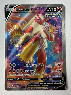 Blaziken V Full Art 161/198 Chilling Reign NM Ultra Rare Pokemon Card Minty - Image 1