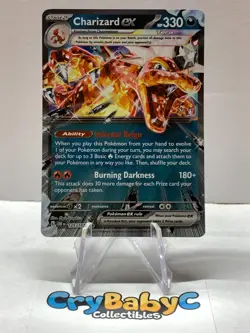 Pokemon Charizard ex 125/197 Obsidian Flames Scarlet & Violet Double Rare - Image 1