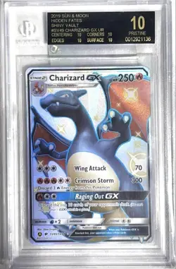 2019 Pokemon Sun & Moon Hidden Fates SV49 Charizard Gx BGS 10 BLACK LABEL - Image 1