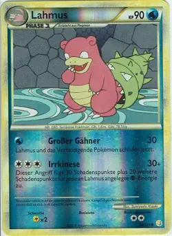 Pokemon Trading Heartgold Soulsilver No. 52/123 Lahmus Reverse Holo German - Image 1