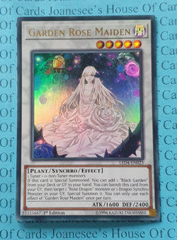 LED4-EN023 Garden Rose Maiden Ultra Rare Yu-Gi-Oh Card 1st Edition New - Image 1