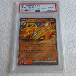 Pokemon TCG 2024 SVP Charizard ex 161 Scarlet & Violet Promo Holo PSA 8 EN - Image 1