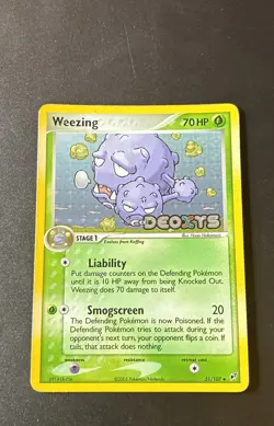 Pokemon TCG Weezing EX Deoxys 51/107 Holo Promo Promo - Image 1