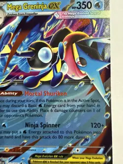 Mega Greninja ex 022/086 Double Rare ME04 Chaos Rising Pokemon Near Mint - Image 4