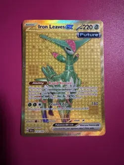 Iron leaves EX Gold Pokemon TCG Temporal Forces Holo Hyper Rare 213/162 Fresh! - Image 1