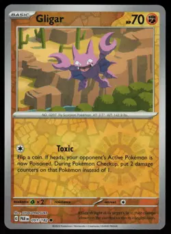 Gligar 091/182 Common Paradox Rift Pokemon Reverse Holo Near Mint - Image 1