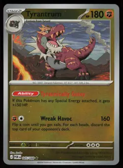 Tyrantrum 045/088 Rare Perfect Order Pokemon Reverse Holo Near Mint - Image 1
