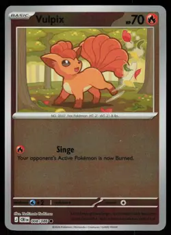 Vulpix 008/086 Common Chaos Rising Pokemon Reverse Holo Near Mint - Image 1